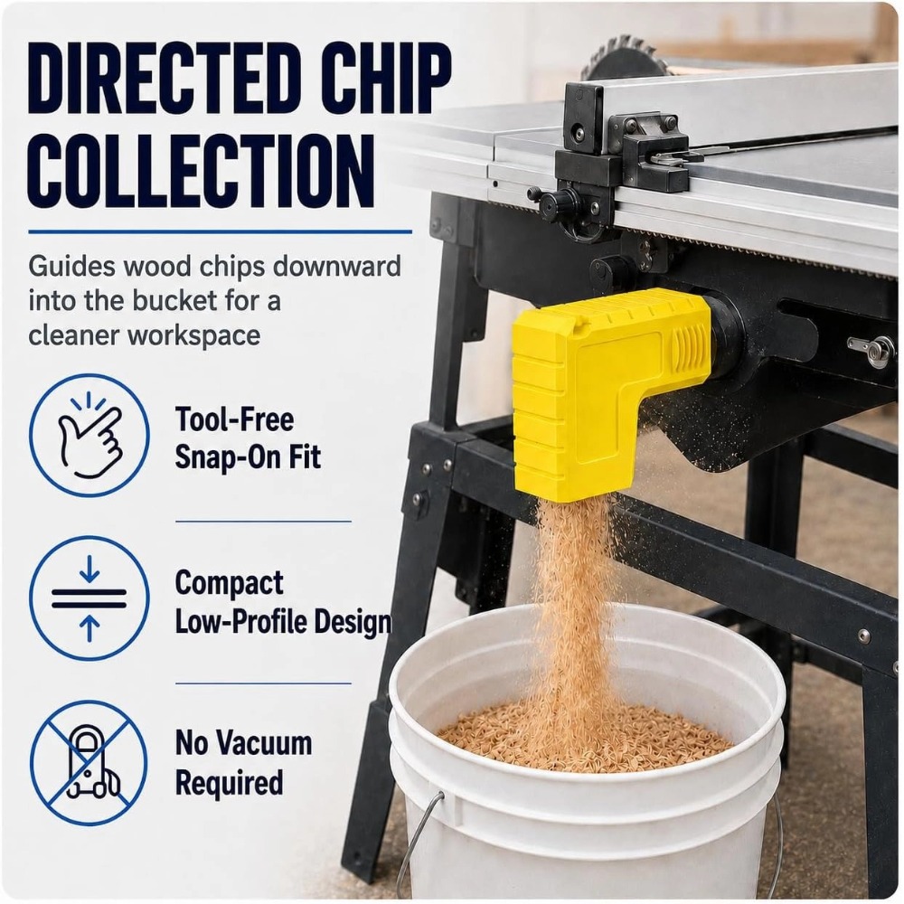 Woodworking Dust Collection - Adaptador Coletor de Serragem para Bancada
