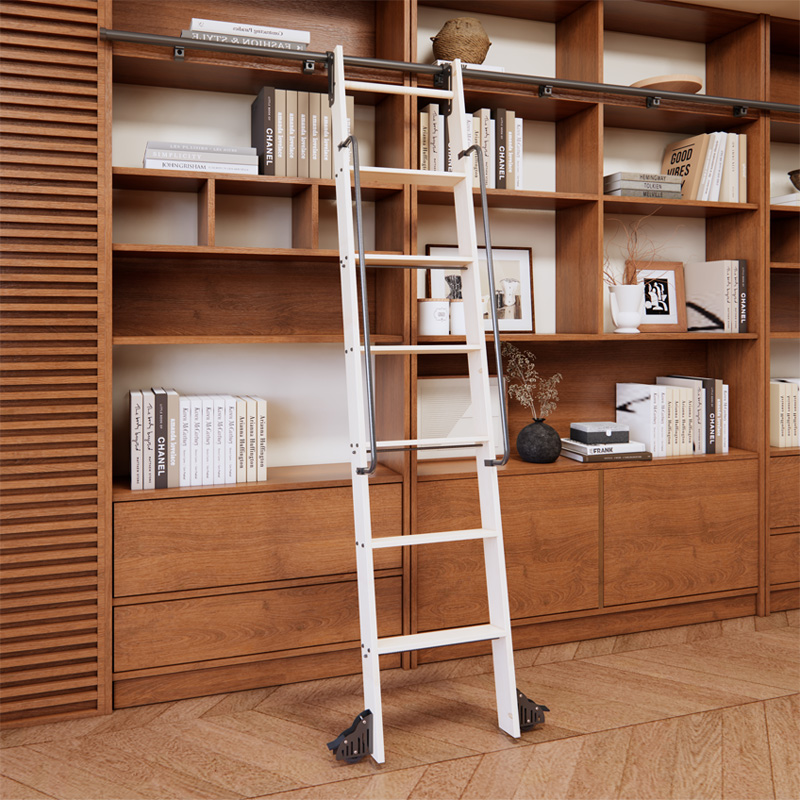 Woodworking Lofts - Hardware de escada de biblioteca rolante