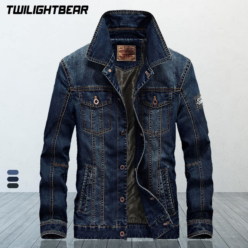 Woodworking Brand - Jaqueta Jeans Masculina de Alta Qualidade