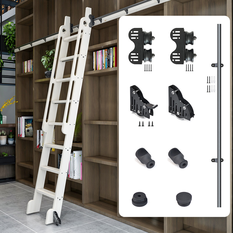Woodworking Lofts - Hardware de escada de biblioteca rolante